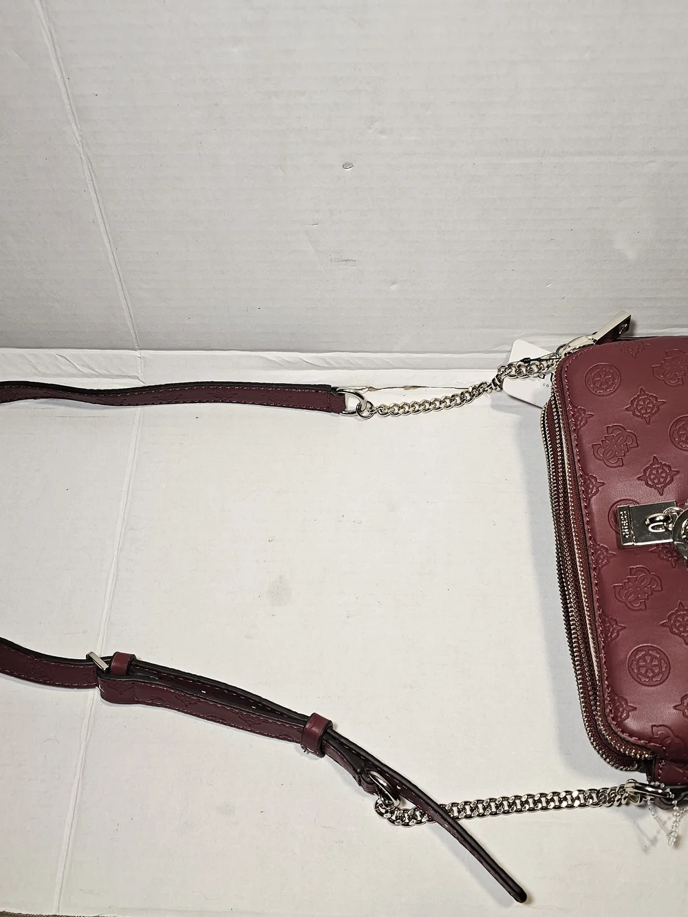 NEW NWOT RARE GUESS Ninnette Status Satchel Pine  Crossbody Handbag